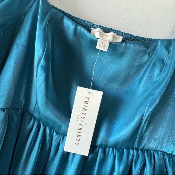 🔥CLEAR OUT🔥 NWT Teal Babydoll Dress Women’s Size Large - Picture 5 of 8